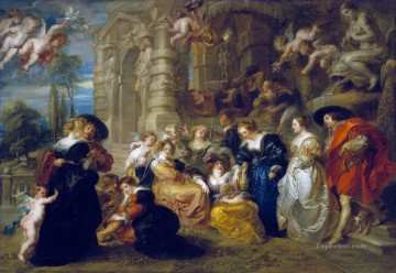 company of captain reinier reael known as themeagre company Painting - The Garden Of Love Baroque Peter Paul Rubens